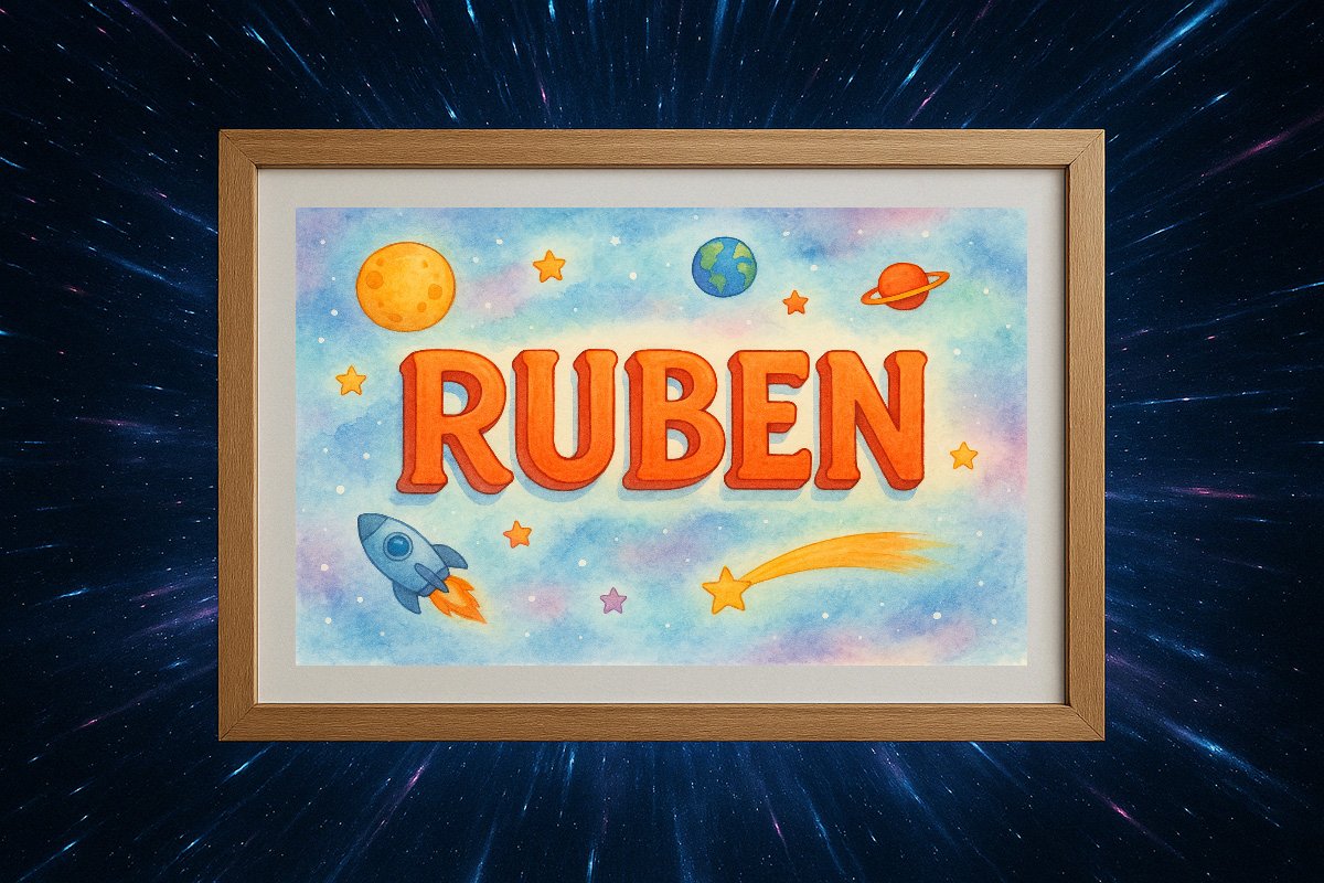 Ruben Personalized Outer Space Art 05