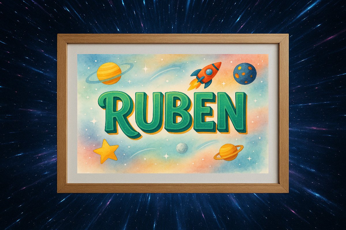 Ruben Personalized Outer Space Art 06