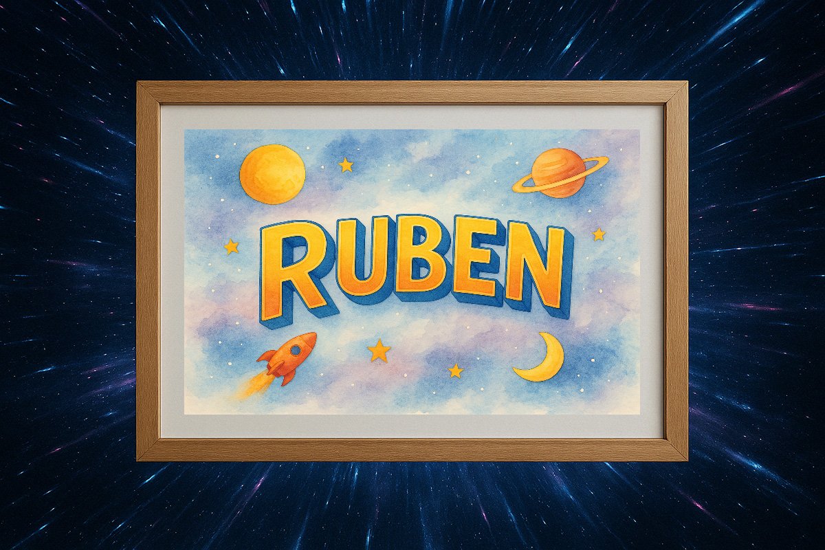 Ruben Personalized Outer Space Art 07