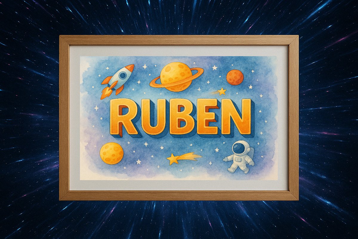 Ruben Personalized Outer Space Art 08