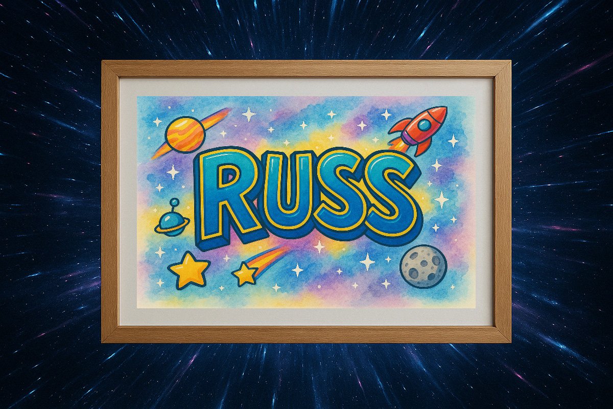 Russ Personalized Outer Space Art 2502