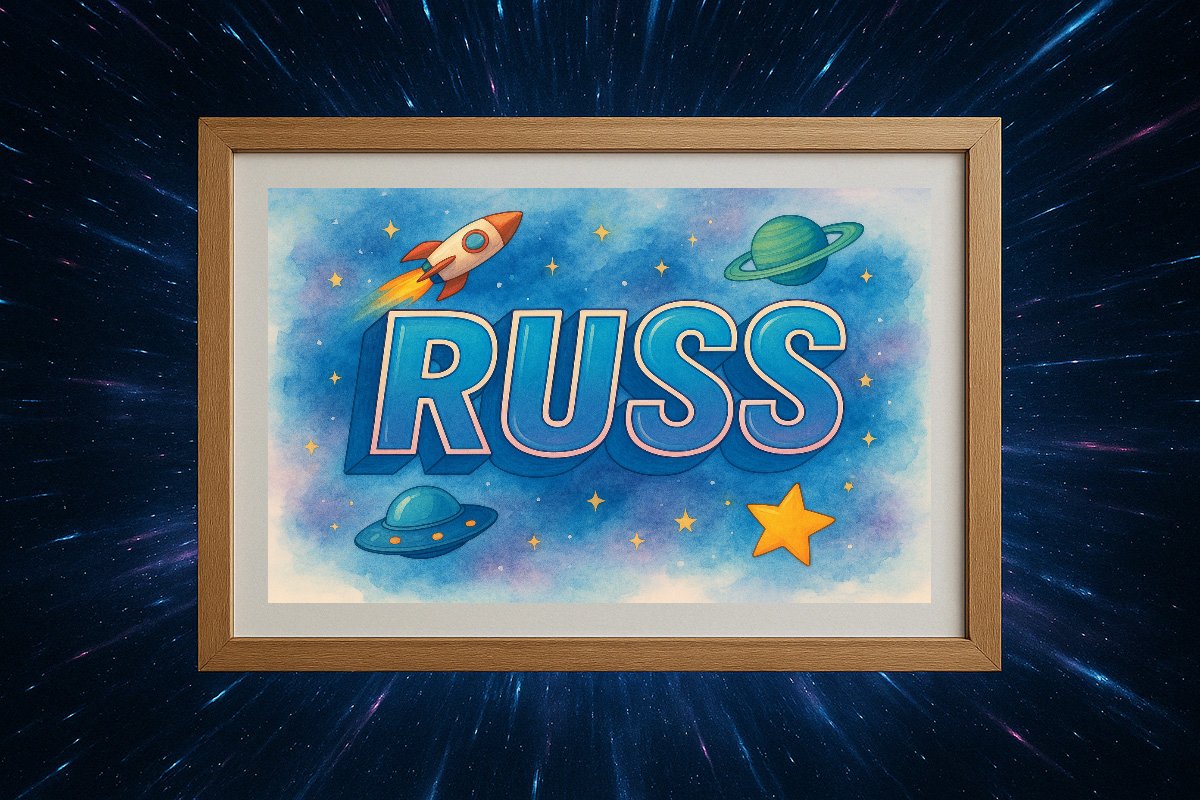 Russ Personalized Outer Space Art 2503