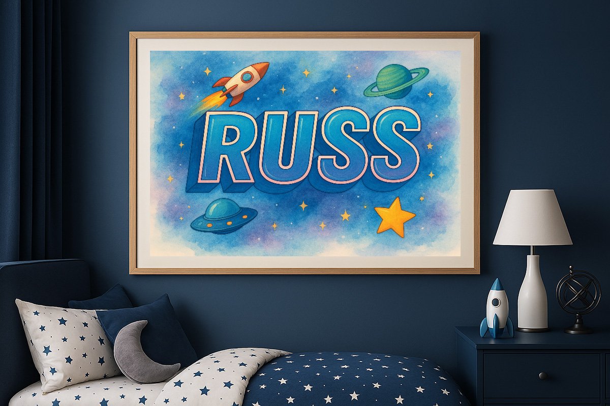 Russ Personalized Outer Space Art 2503