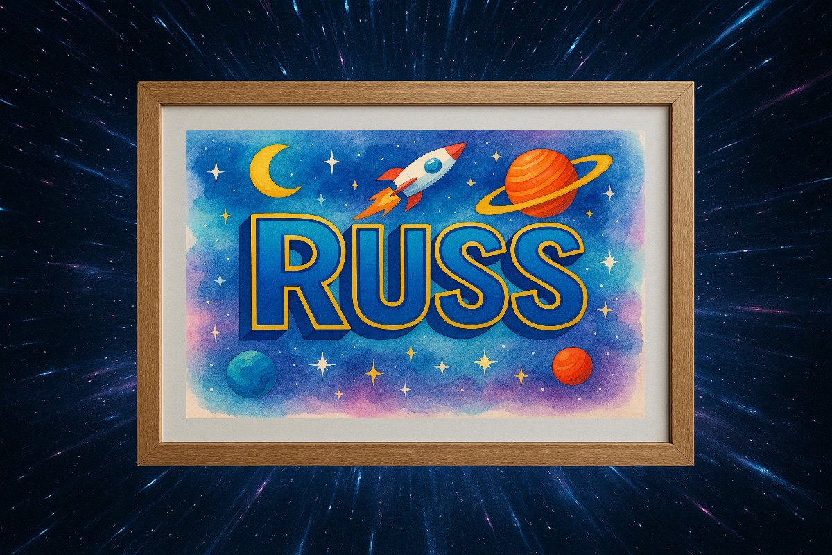 Russ Personalized Outer Space Art 2504