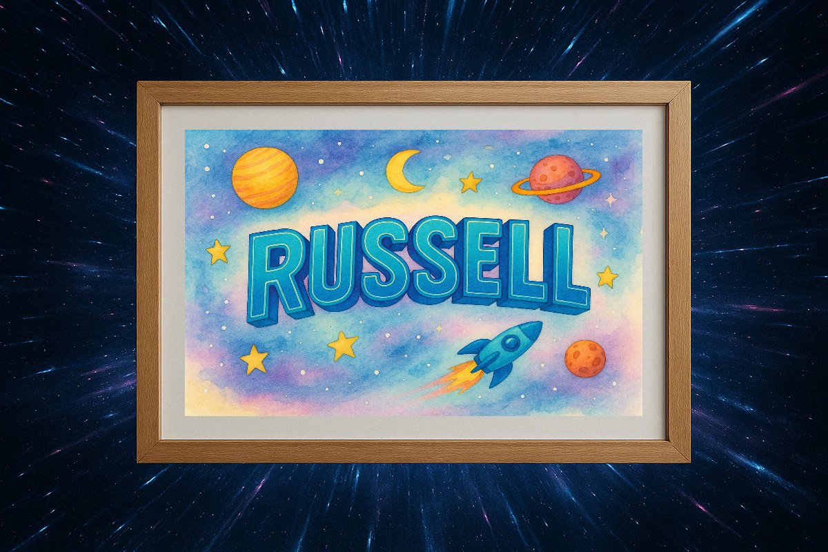 Russell Personalized Outer Space Art 2497