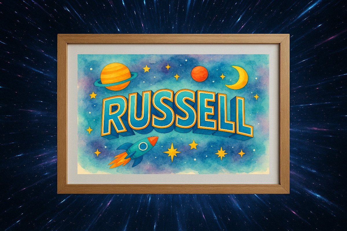 Russell Personalized Outer Space Art 2498