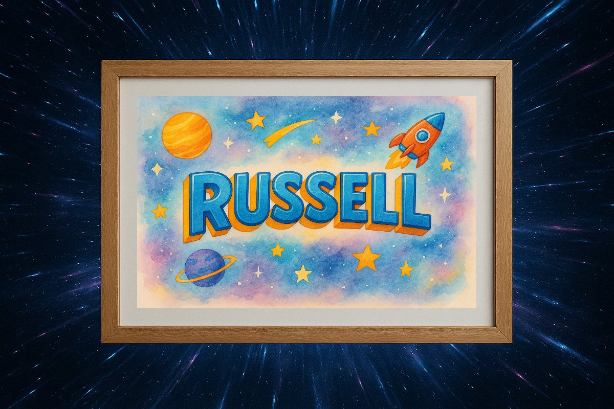 Russell Personalized Outer Space Art 2500
