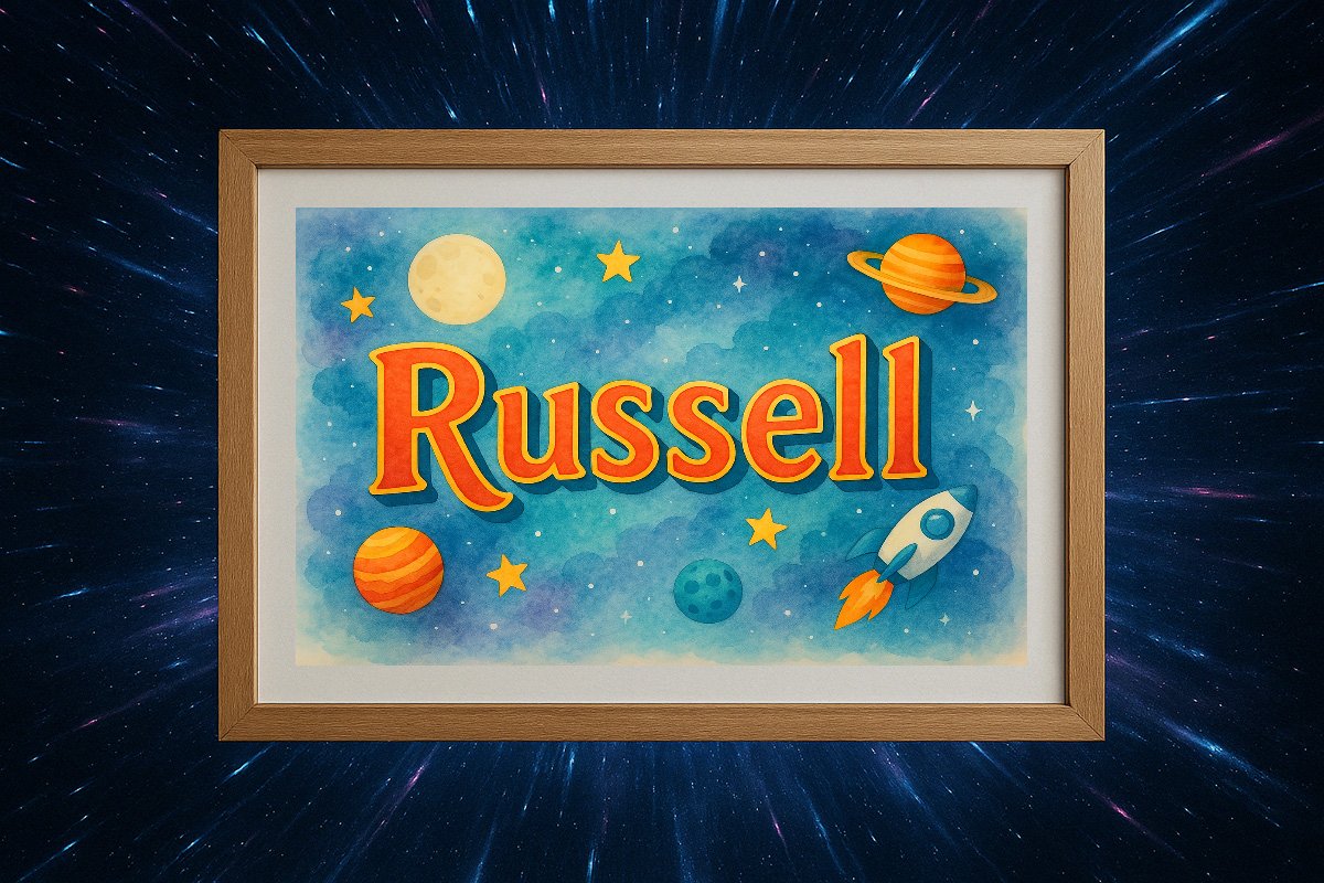 Russell Personalized Outer Space Art 990
