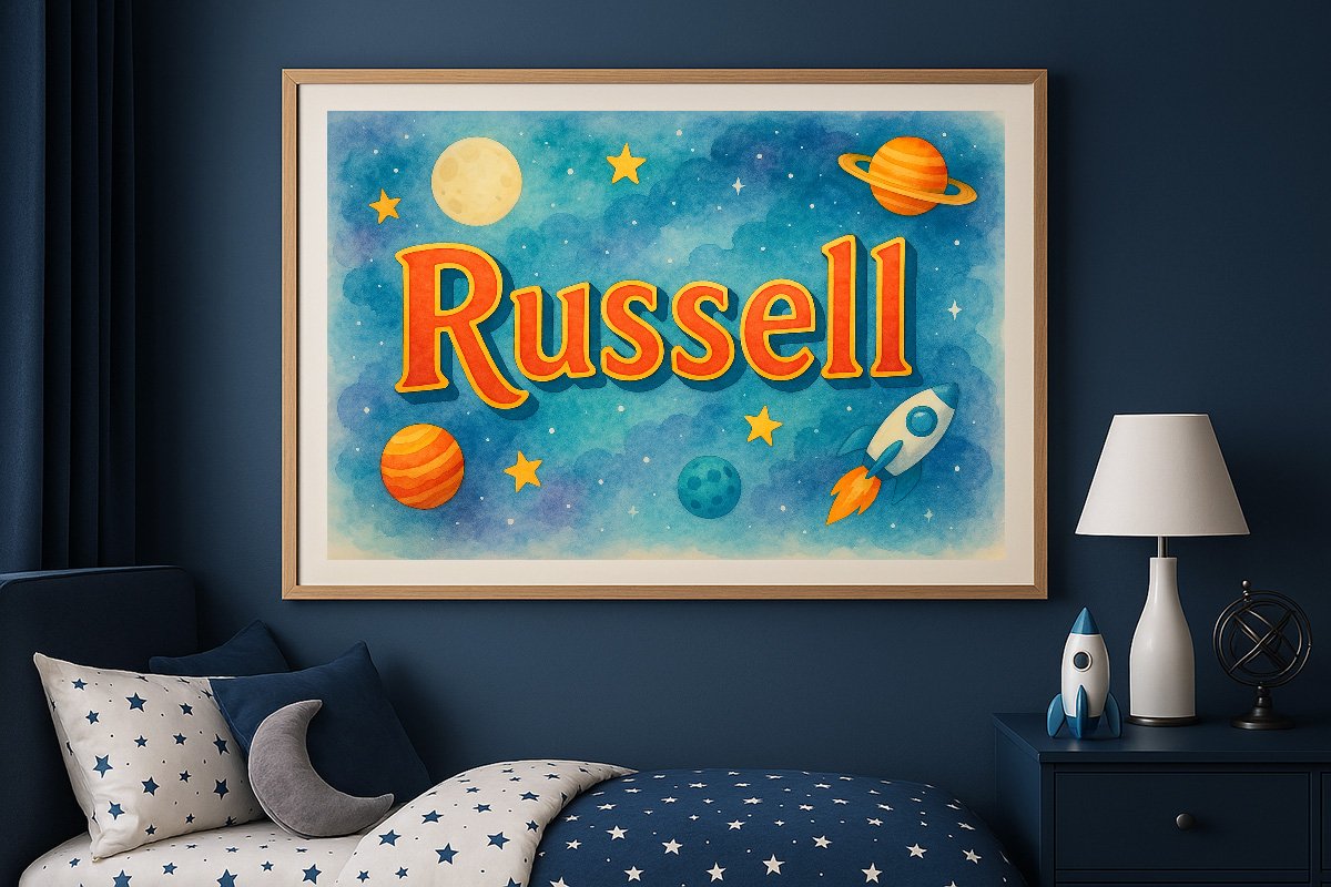 Russell Personalized Outer Space Art 990