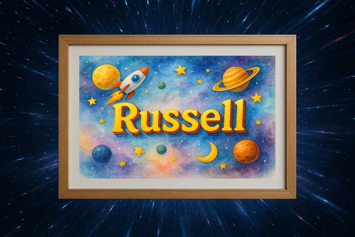 Russell Personalized Outer Space Art 991
