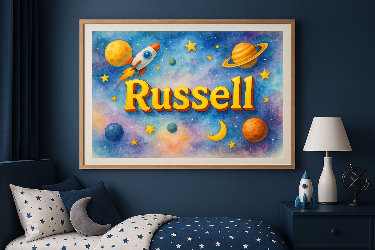 Russell Personalized Outer Space Art 991