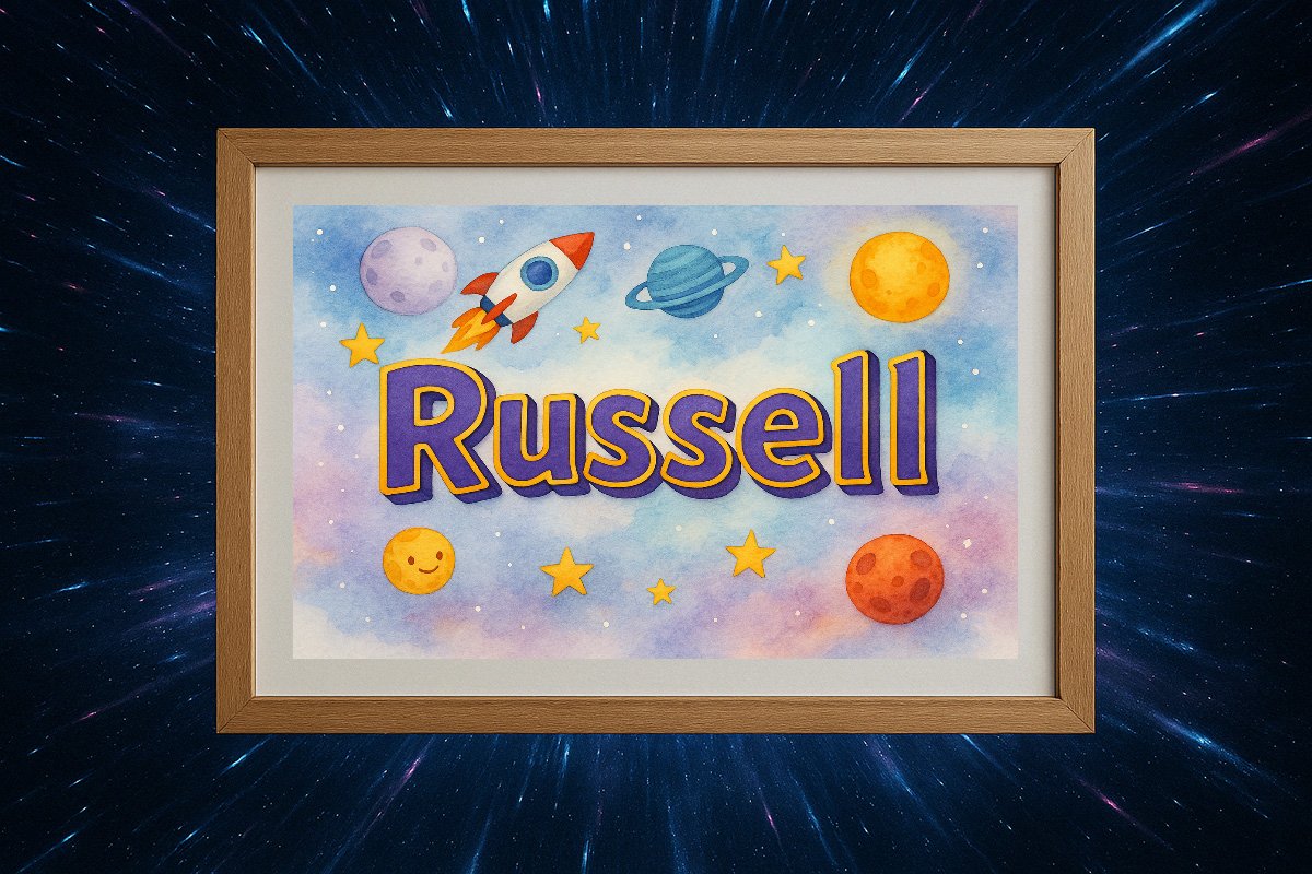 Russell Personalized Outer Space Art 992