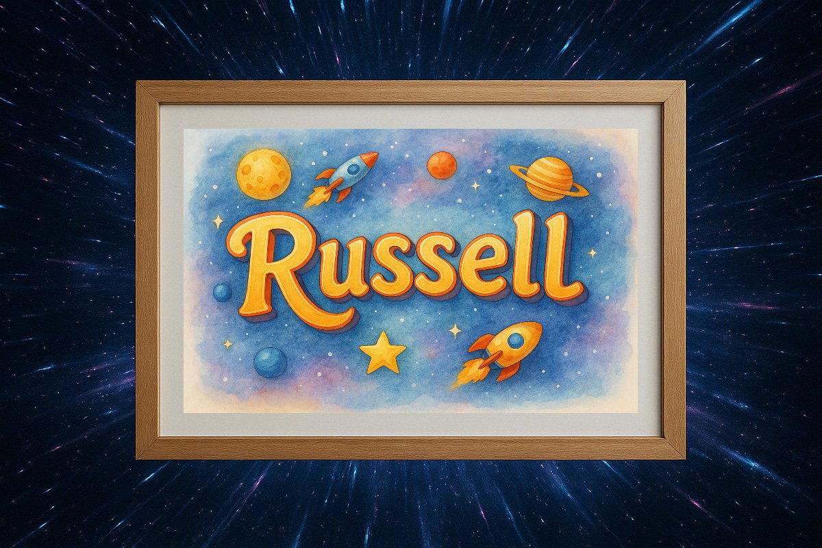 Russell Personalized Outer Space Art 993
