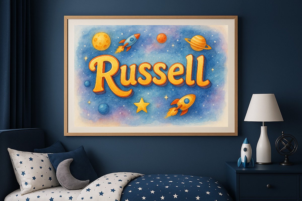Russell Personalized Outer Space Art 993