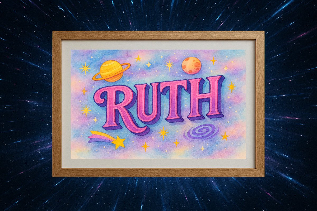 Ruth Personalized Outer Space Art 1978