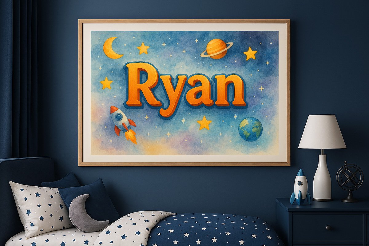 Ryan Personalized Outer Space Art 339