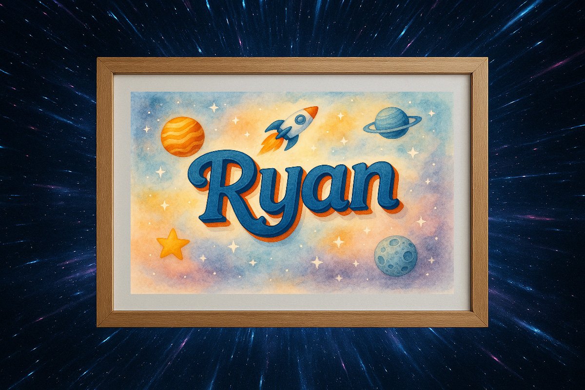 Ryan Personalized Outer Space Art 340