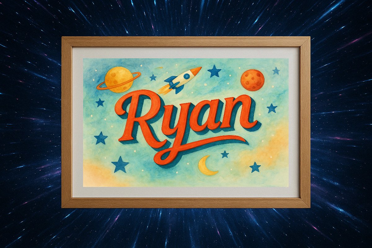 Ryan Personalized Outer Space Art 341