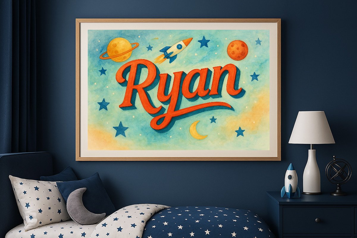 Ryan Personalized Outer Space Art 341