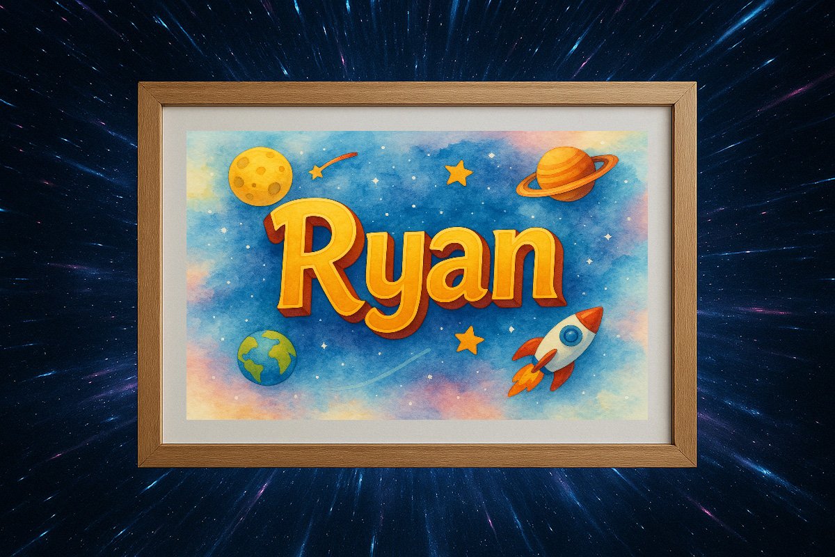 Ryan Personalized Outer Space Art 342