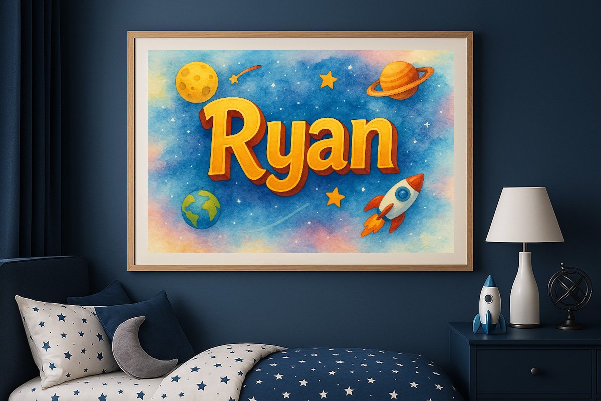 Ryan Personalized Outer Space Art 342