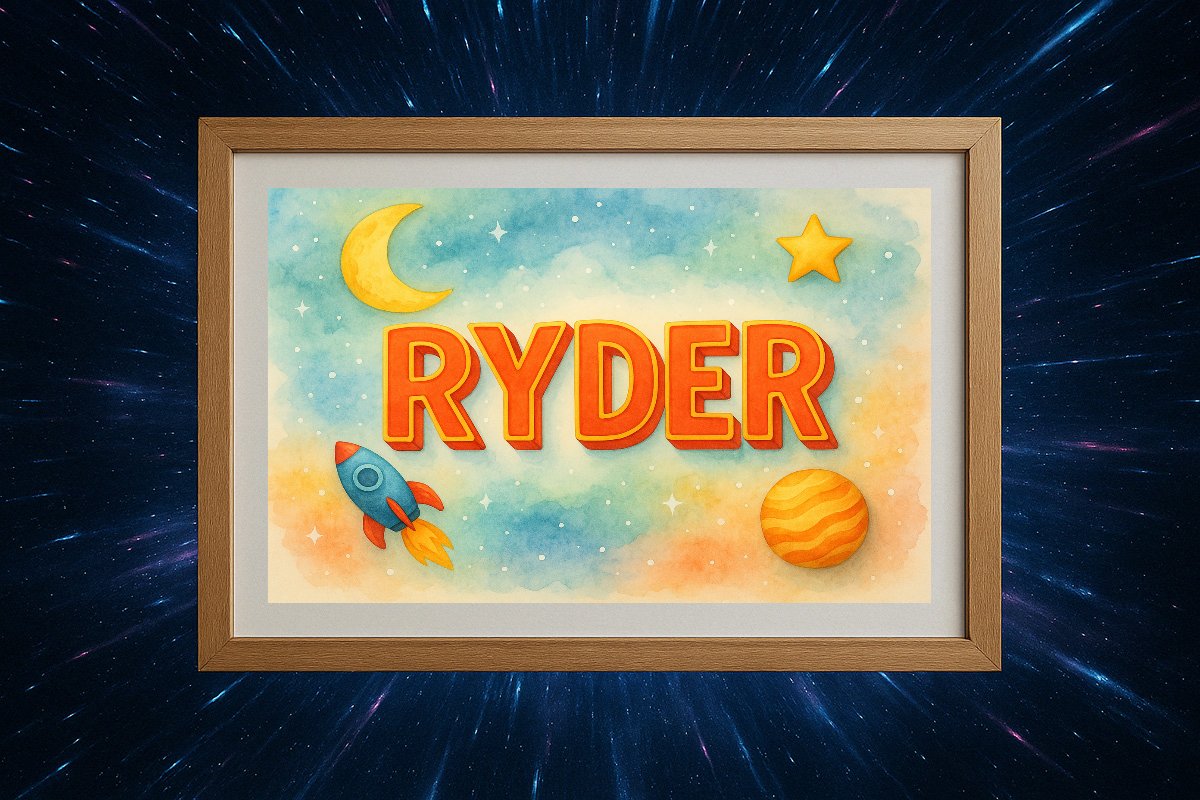 Ryder Personalized Outer Space Art 342