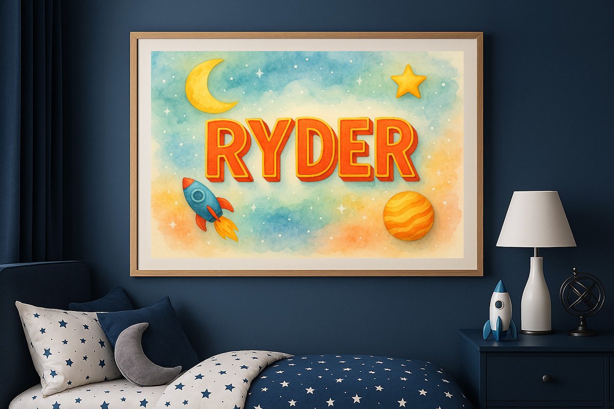 Ryder Personalized Outer Space Art 342