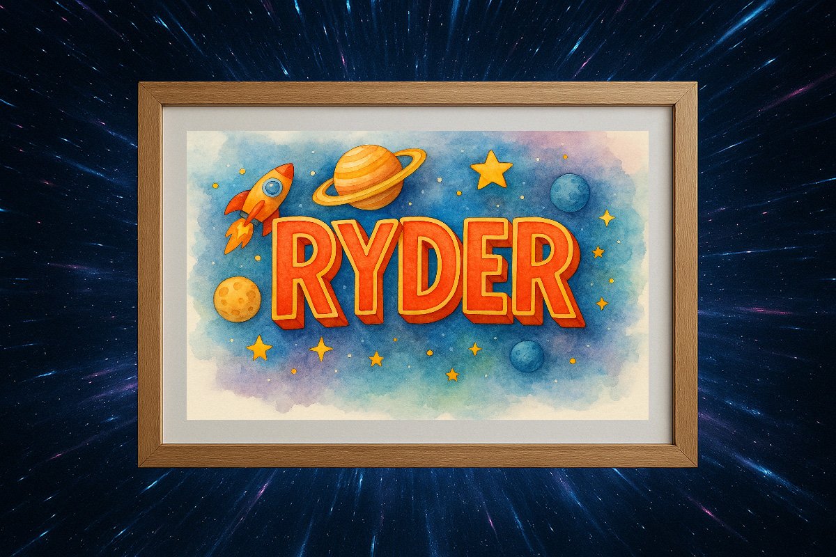 Ryder Personalized Outer Space Art 343