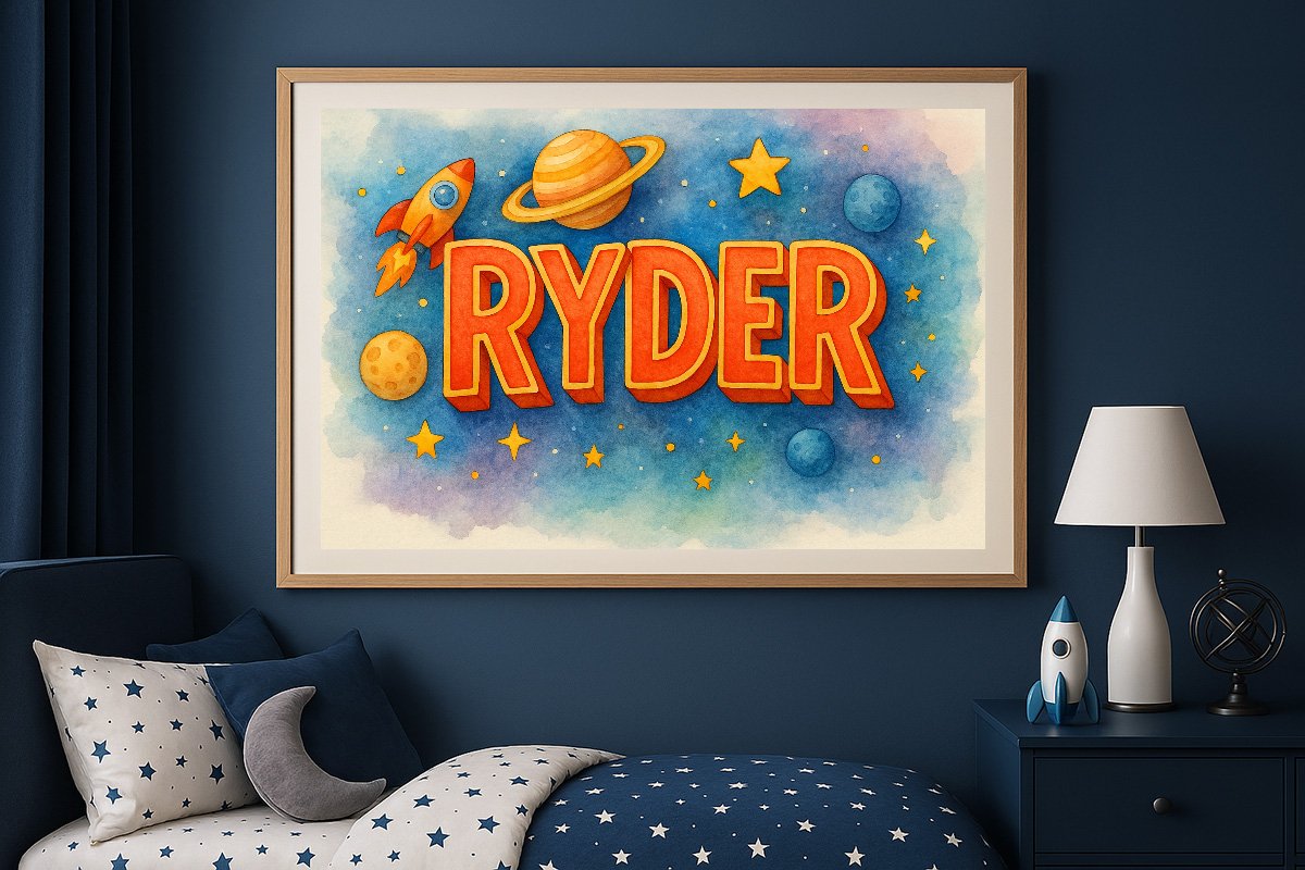 Ryder Personalized Outer Space Art 343