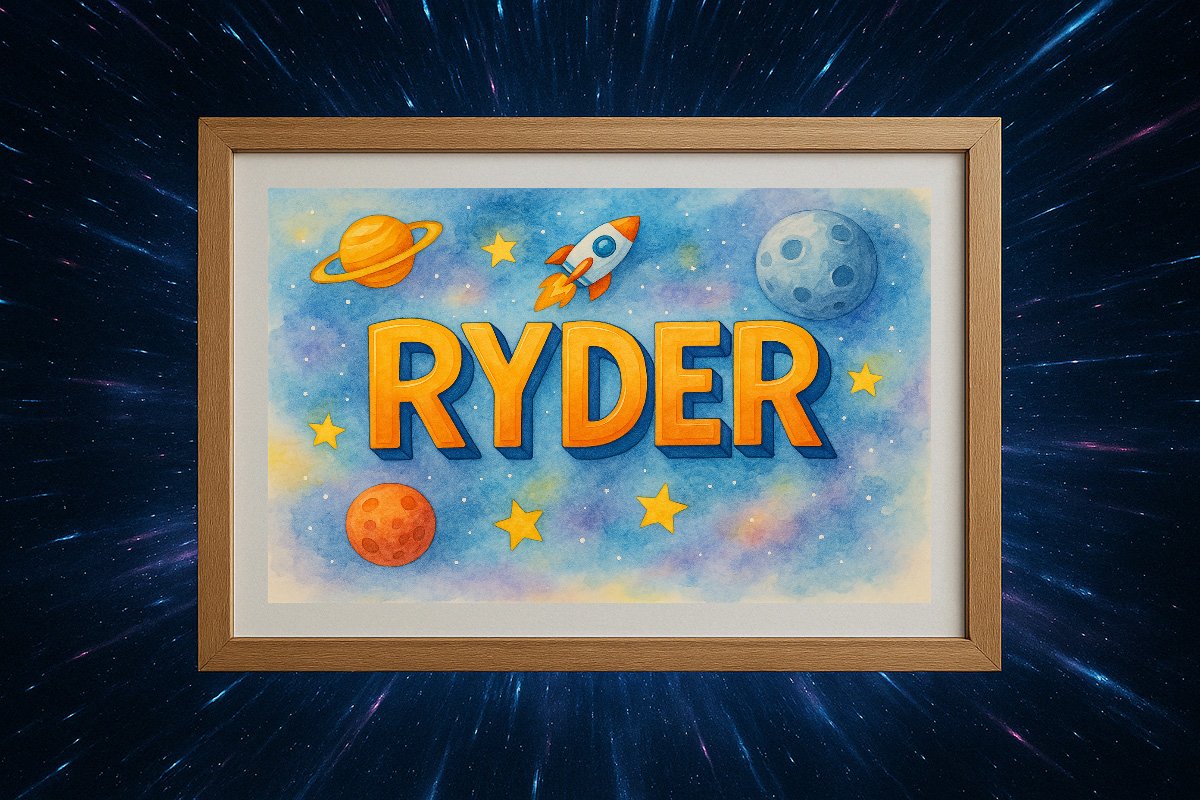 Ryder Personalized Outer Space Art 344