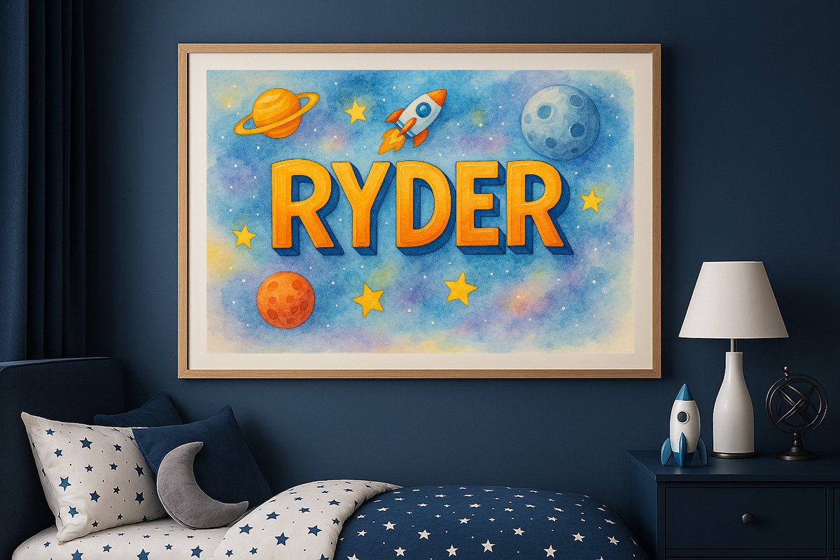 Ryder Personalized Outer Space Art 344