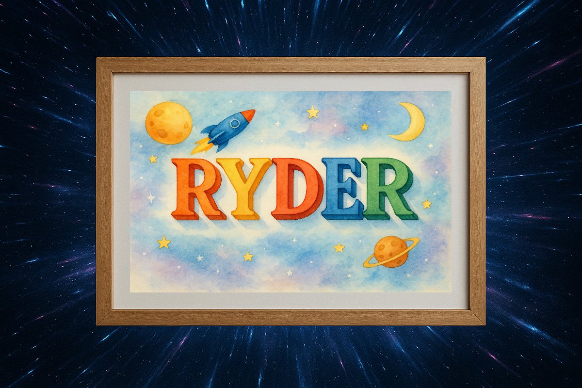 Ryder Personalized Outer Space Art 345