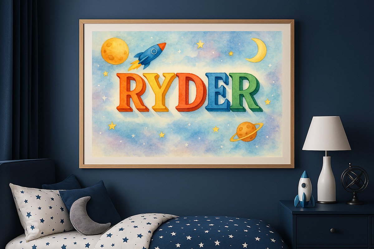 Ryder Personalized Outer Space Art 345