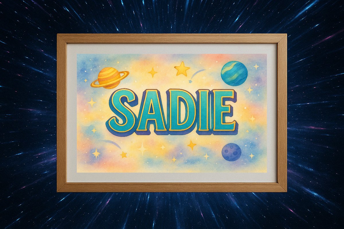 Sadie Personalized Outer Space Art 222
