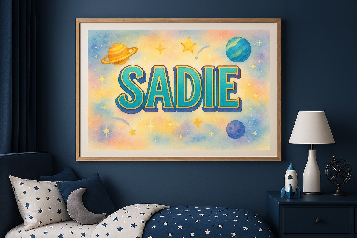 Sadie Personalized Outer Space Art 222