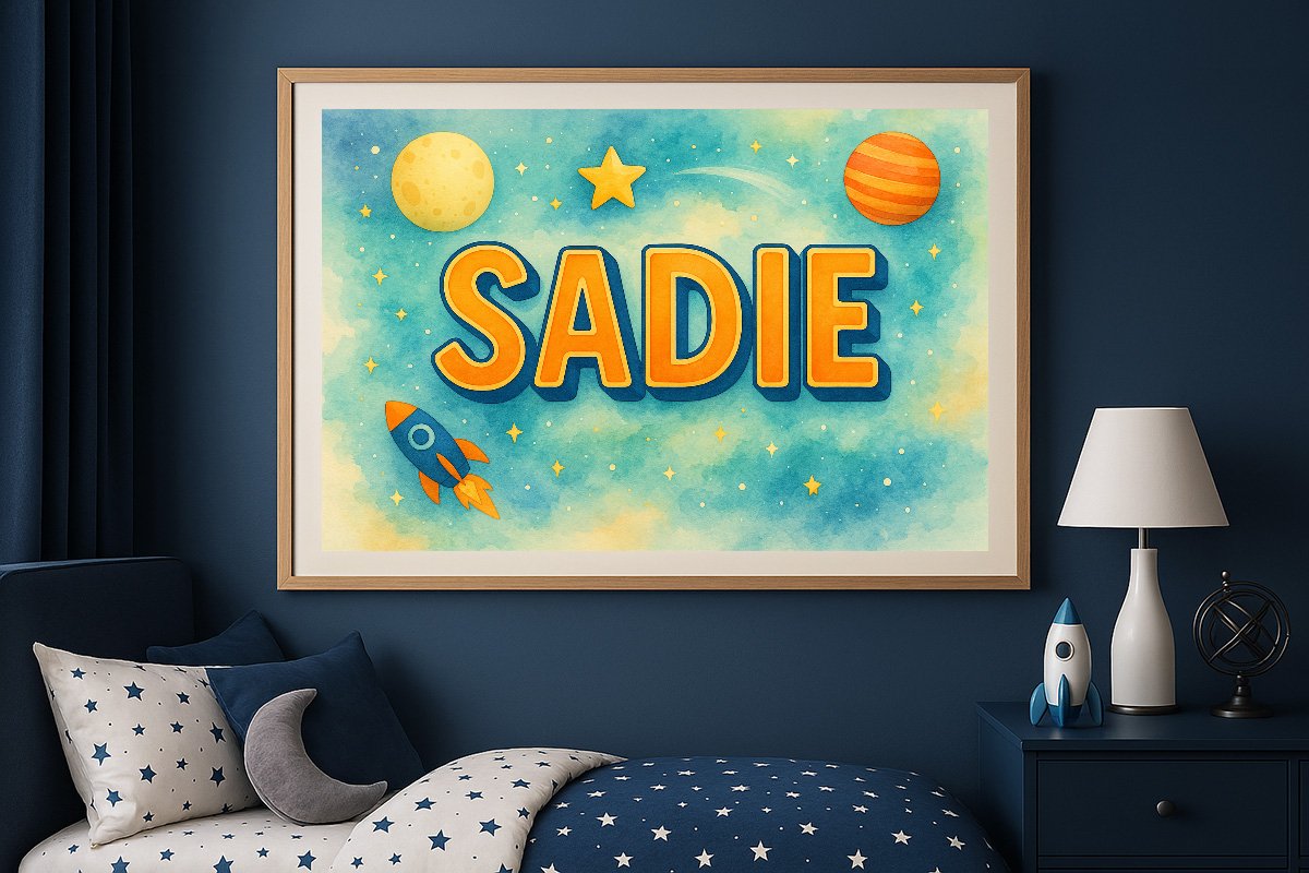 Sadie Personalized Outer Space Art 223