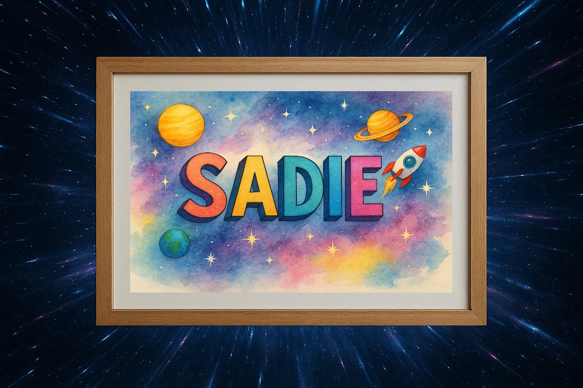 Sadie Personalized Outer Space Art 224