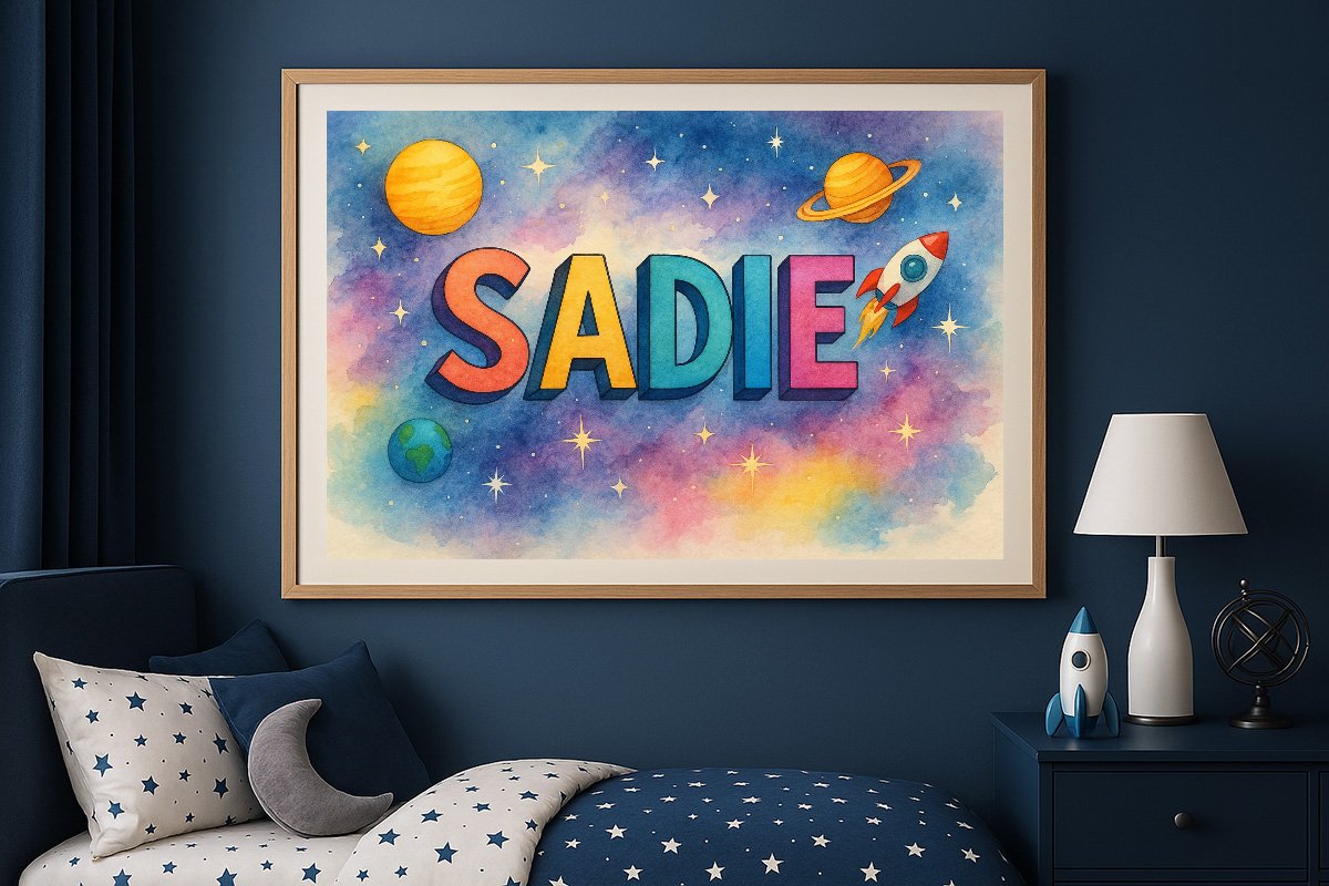 Sadie Personalized Outer Space Art 224