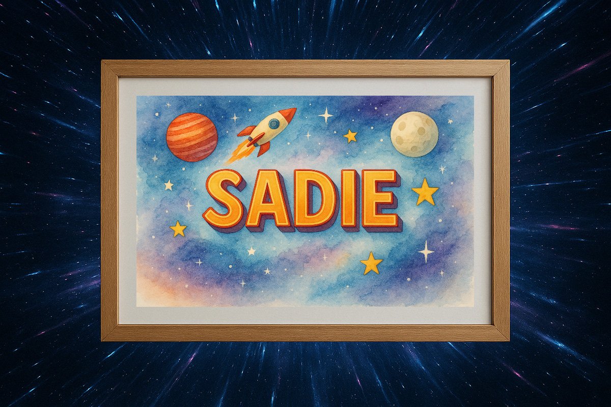 Sadie Personalized Outer Space Art 225