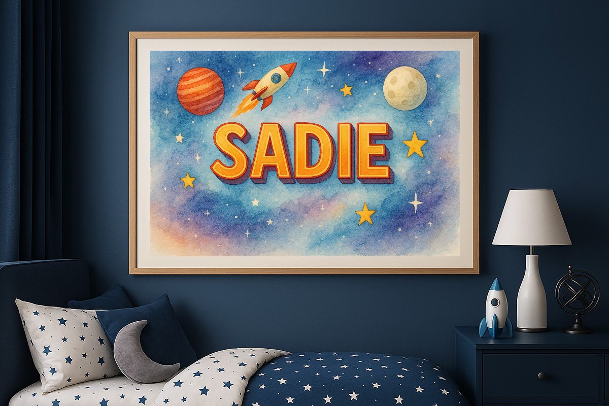 Sadie Personalized Outer Space Art 225