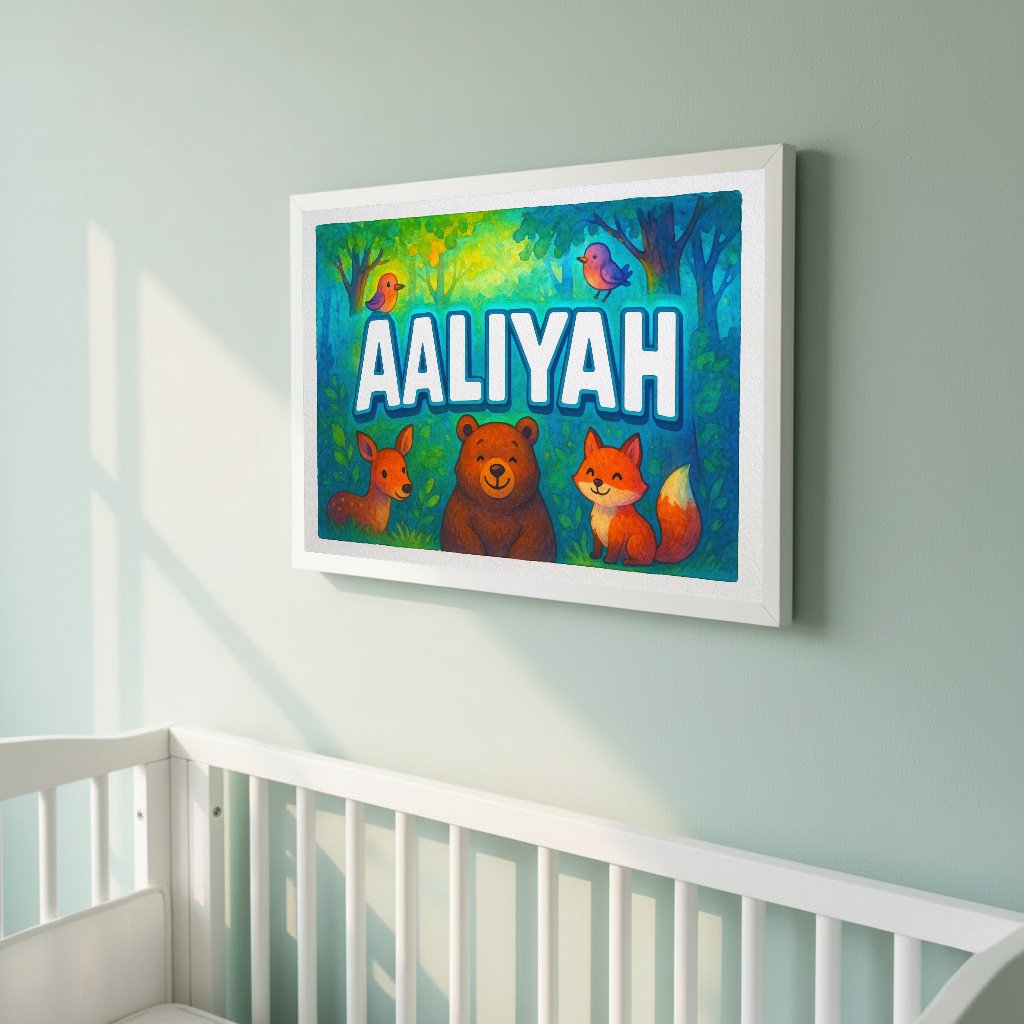 Personalized name art for Aaliyah