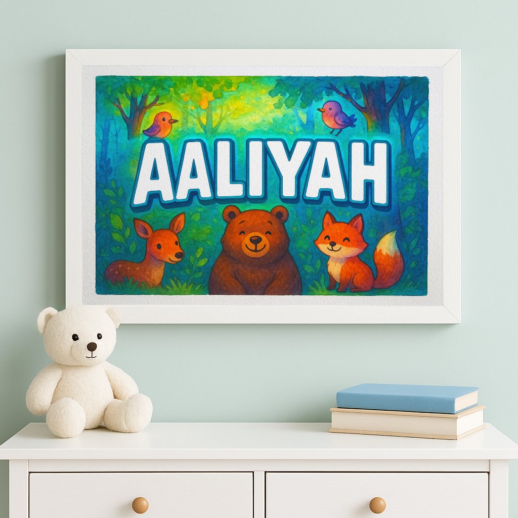 Personalized name art for Aaliyah