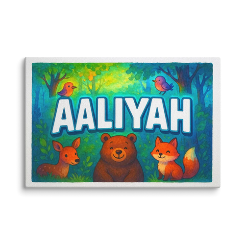 Calm aaliyah Forest Friends Personalized Wall Art