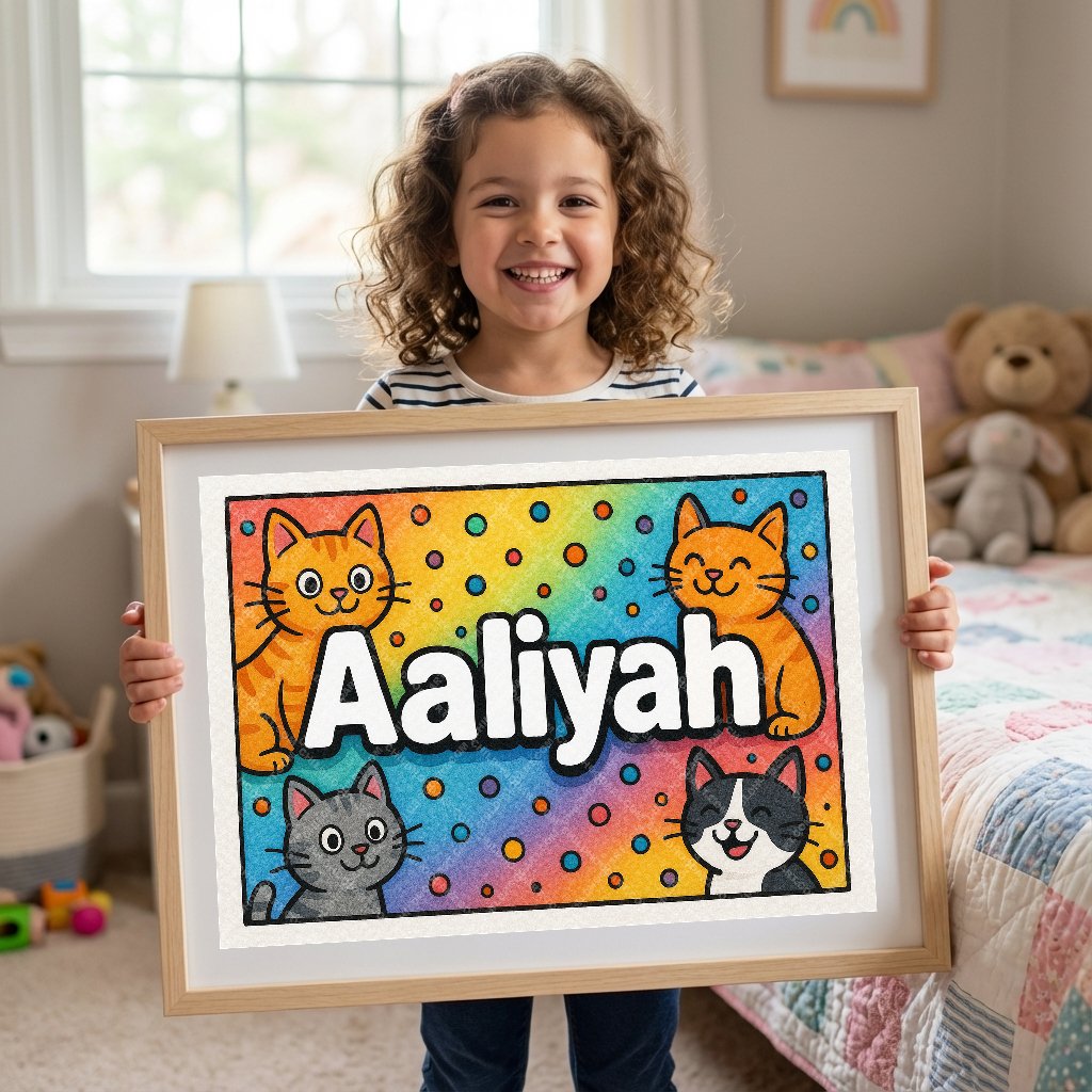 Personalized name art for Aaliyah