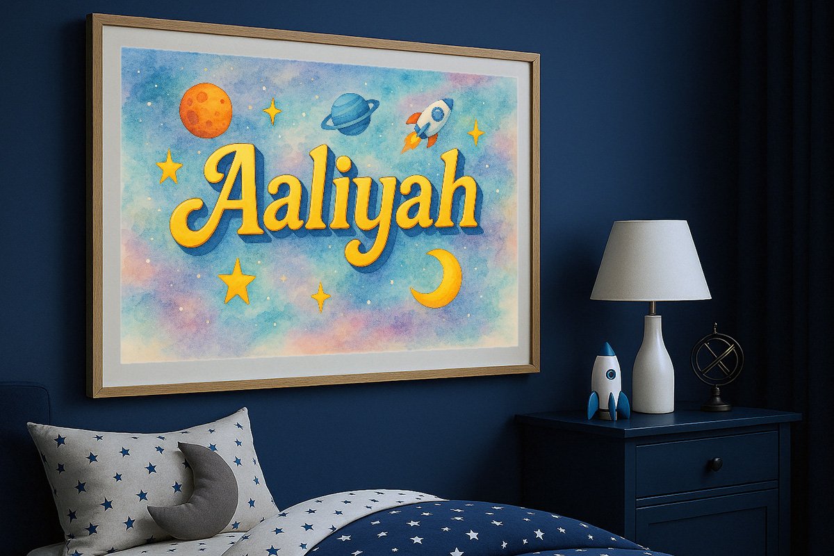 Aaliyah Personalized Outer Space Art 04