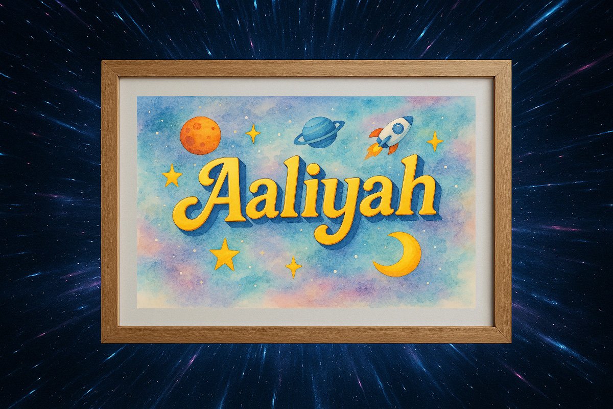 Aaliyah Personalized Outer Space Art 04