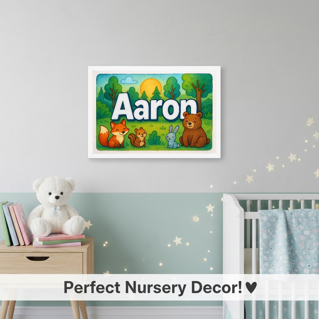 Personalized name art for Aaron