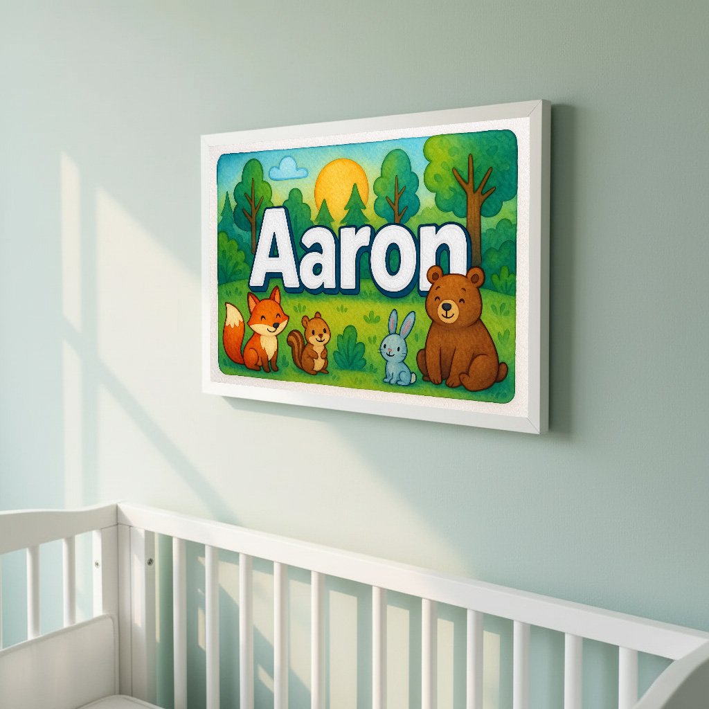 Personalized name art for Aaron