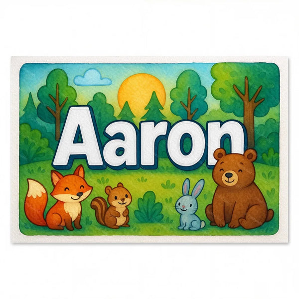 Aaron Personalized Forest Friends Art
