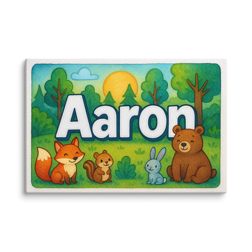 Calm aaron Forest Friends Personalized Wall Art